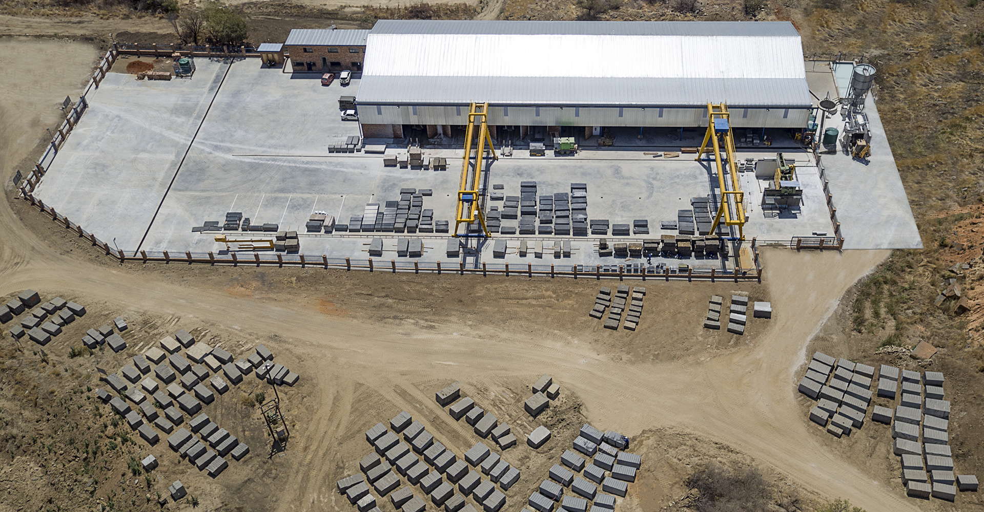 The Granite Warehouse factory and granite slab yard in Kareepoort, Brits