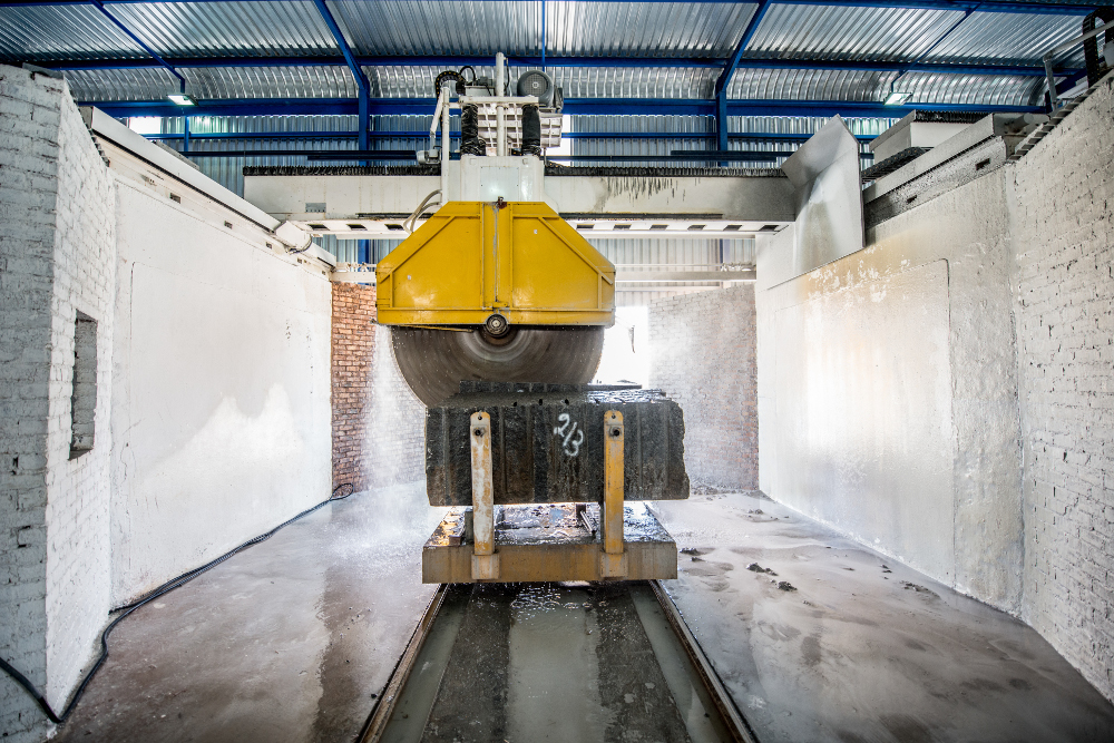 Production plant floor at The Granite Warehouse factory
